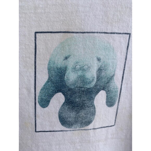 Vintage 90s One Planet whale Dolphin and Manatee Yin Yang Double sided Tshirt XL - Picture 3 of 8